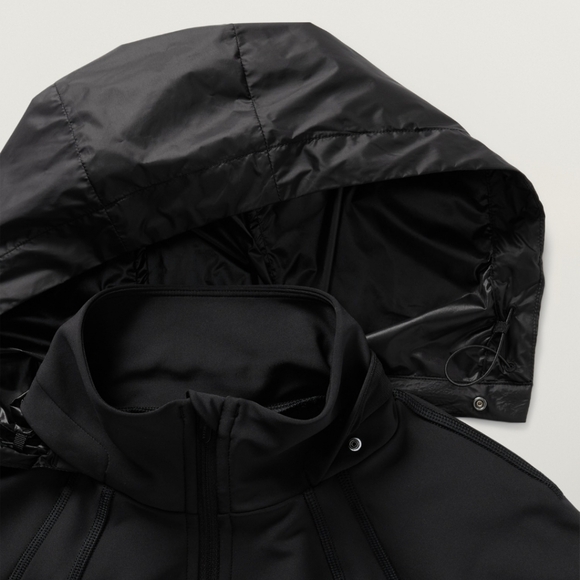 Athleta Interval Jacket With Powermove Fabric. NWT. Black XL Removable Hood - Picture 15 of 15